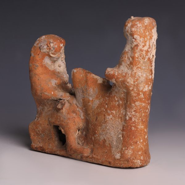 Syro-Phoenician Shipwreck Terracotta Sculpture of a Birthing Scene