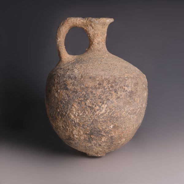 Tell El-Yahudiyeh Earthenware Single Handled Amphora