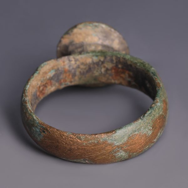 Late Medieval Bronze Ring with Floral Design