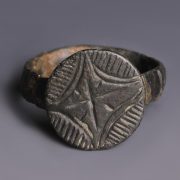 Late Medieval Bronze Ring with Geometric Design