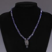 Ancient Roman Dark Blue Glass Beaded Necklace