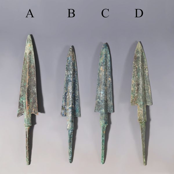 Selection of Luristan Bronze Square-Shoulder Arrowheads