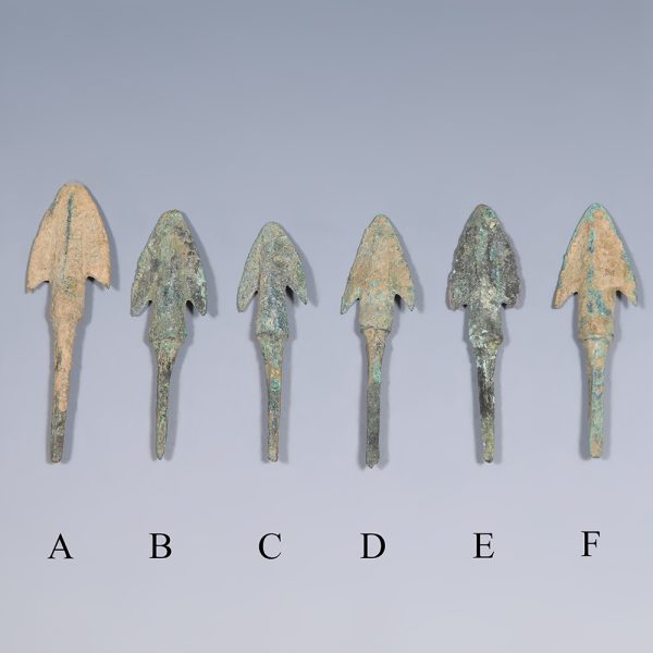 Selection of Small Luristan Bronze Barbed Arrowheads