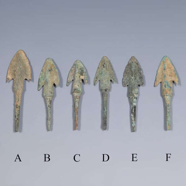 Selection of Small Luristan Bronze Barbed Arrowheads
