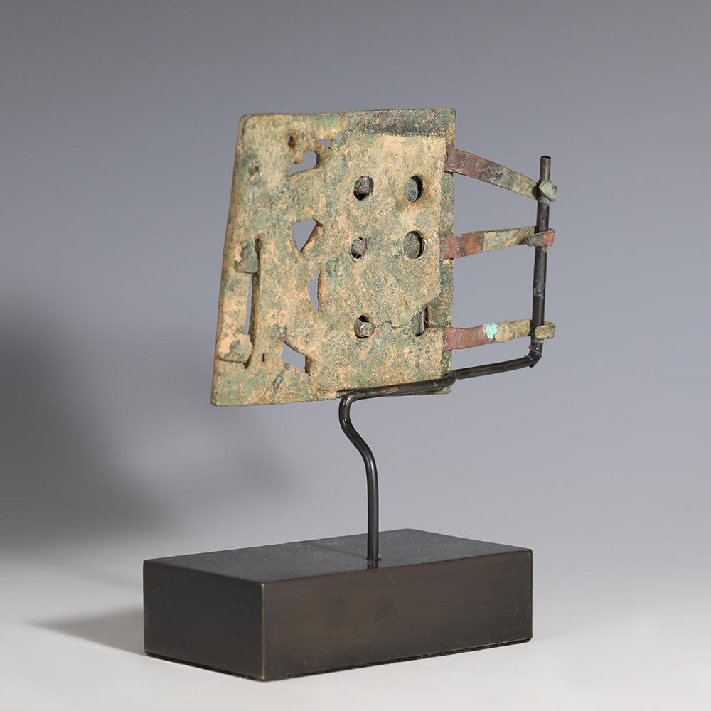 Neo-Assyrian Bronze Belt Buckle with Winged Genii Neo-Assyrian Bronze Belt Buckle with Winged Genii