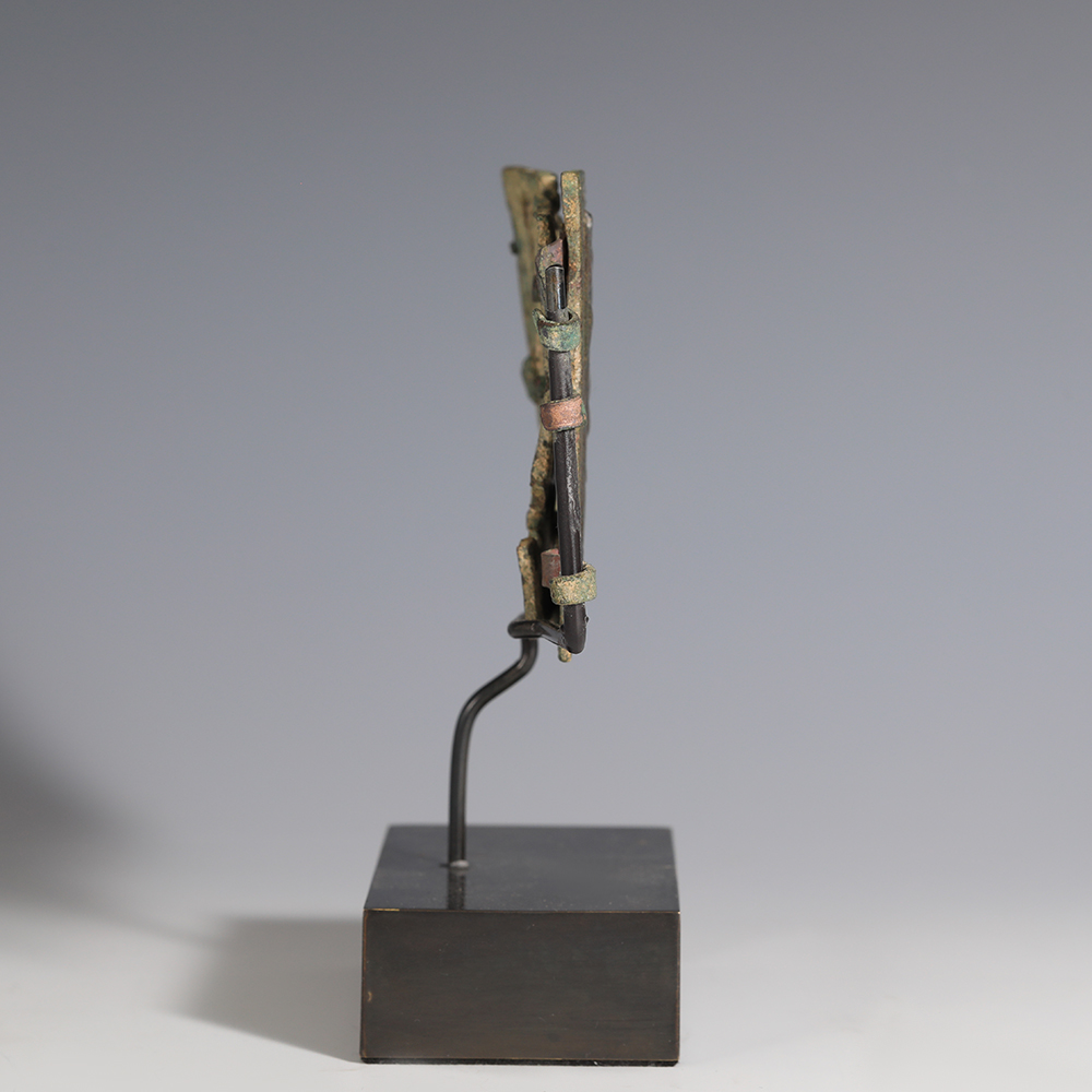 Neo-Assyrian Bronze Belt Buckle with Winged Genii Neo-Assyrian Bronze Belt Buckle with Winged Genii