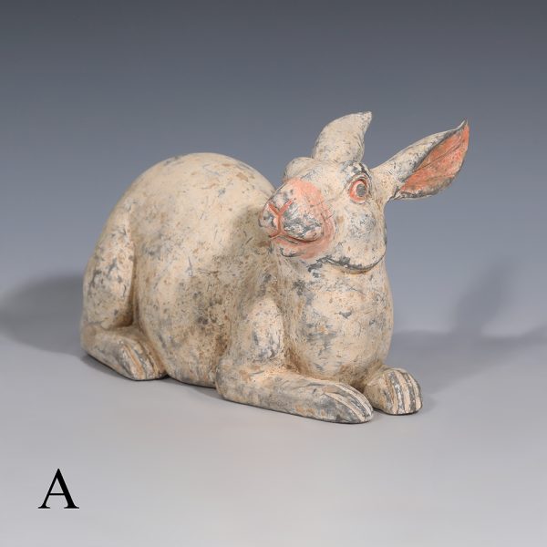 Selection of Ancient Chinese Han Dynasty Terracotta Rabbit Statues
