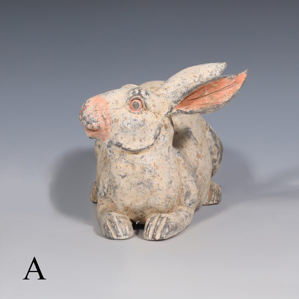 Selection of Ancient Chinese Han Dynasty Terracotta Rabbit Statues