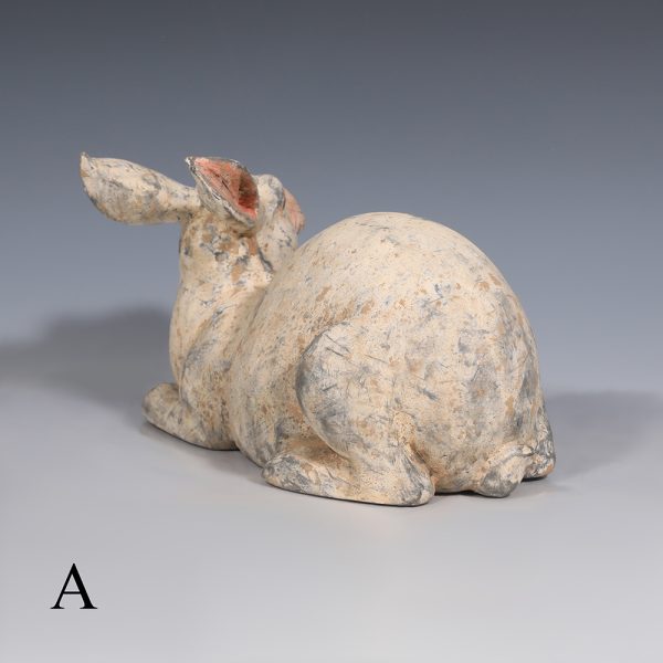 Selection of Ancient Chinese Han Dynasty Terracotta Rabbit Statues