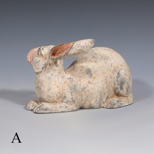 Selection of Ancient Chinese Han Dynasty Terracotta Rabbit Statues