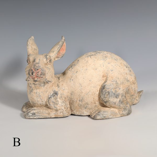 Selection of Ancient Chinese Han Dynasty Terracotta Rabbit Statues