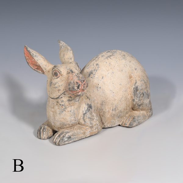 Selection of Ancient Chinese Han Dynasty Terracotta Rabbit Statues