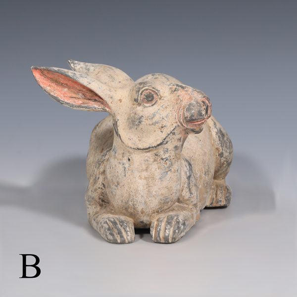Selection of Ancient Chinese Han Dynasty Terracotta Rabbit Statues