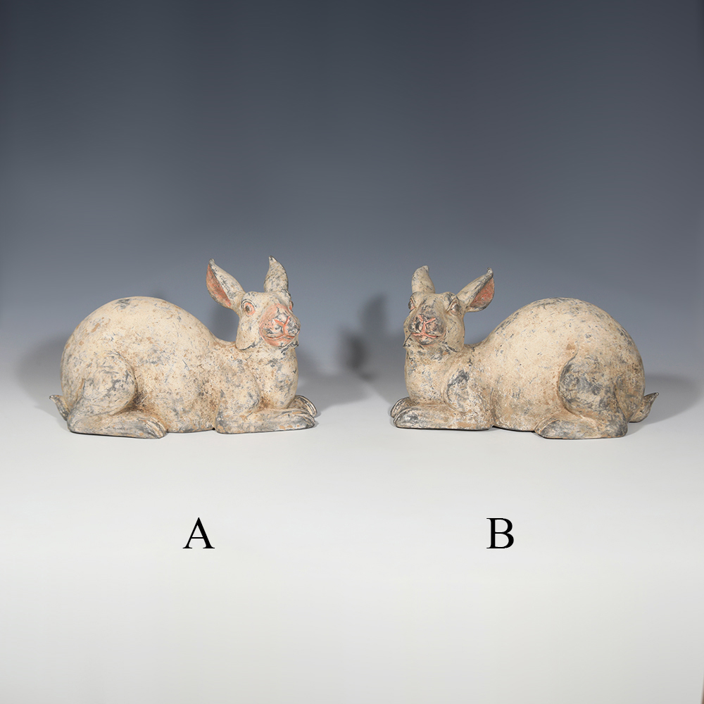 Selection of Ancient Chinese Han Dynasty Terracotta Rabbit Statues Selection of Ancient Chinese Han Dynasty Terracotta Rabbit Statues