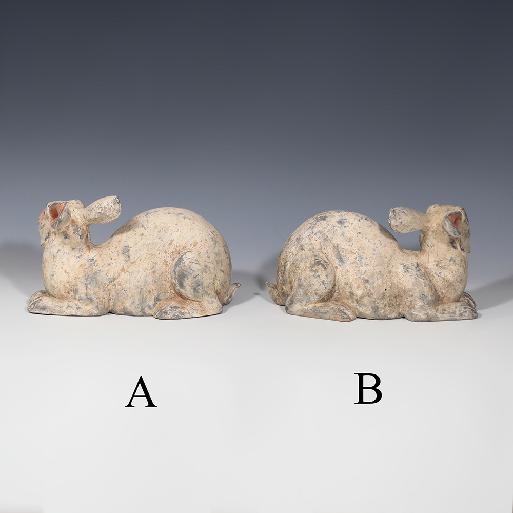 Selection of Ancient Chinese Han Dynasty Terracotta Rabbit Statues Selection of Ancient Chinese Han Dynasty Terracotta Rabbit Statues