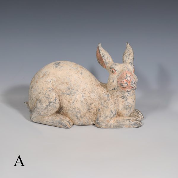 Selection of Ancient Chinese Han Dynasty Terracotta Rabbit Statues