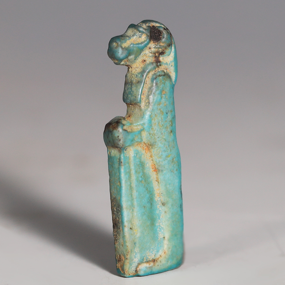 Ancient Egyptian Blue Faience Hapi Amulet Ancient Egyptian Blue Faience Hapi Amulet