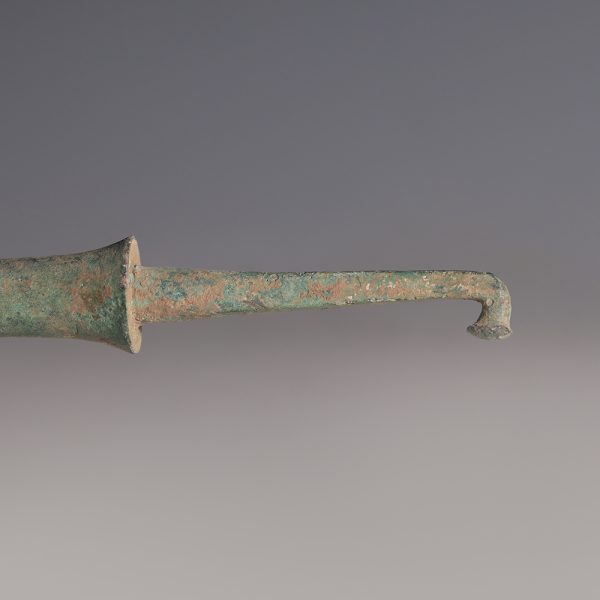 Luristan Bronze Spearhead with Rat-Tail Tang