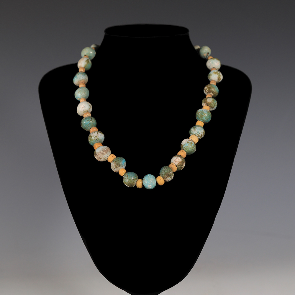 Ancient Egyptian Faience Beaded Necklace Ancient Egyptian Faience Beaded Necklace