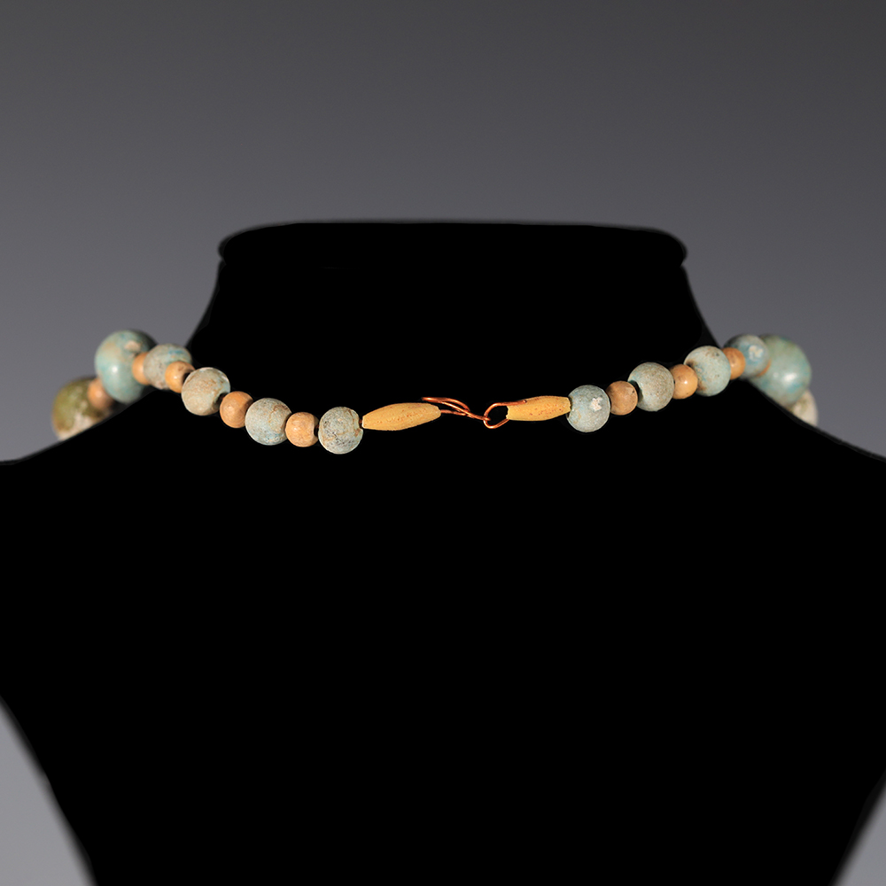 Ancient Egyptian Faience Beaded Necklace Ancient Egyptian Faience Beaded Necklace