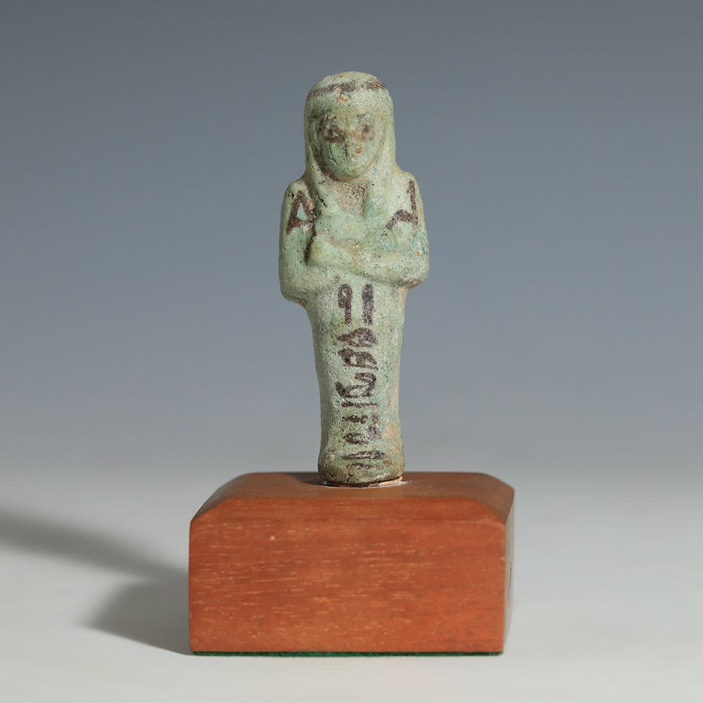 Egyptian, Third Intermediate Period, Faience Shabti to Wen-nefer Egyptian, Third Intermediate Period, Faience Shabti to Wen-nefer
