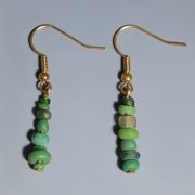 Ancient Roman Green Glass Beaded Earrings