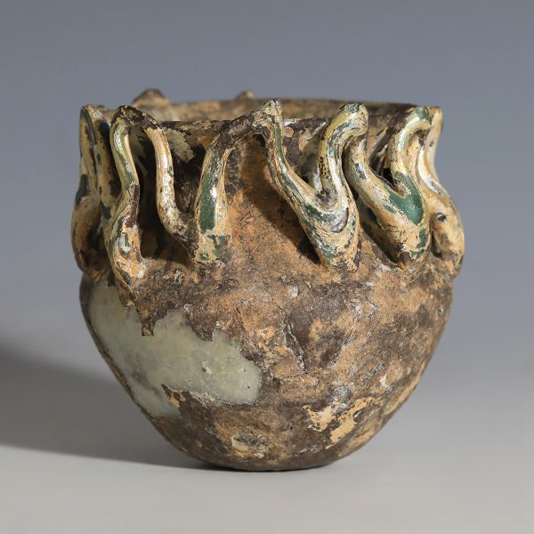 Roman Glass Jar with Trailing