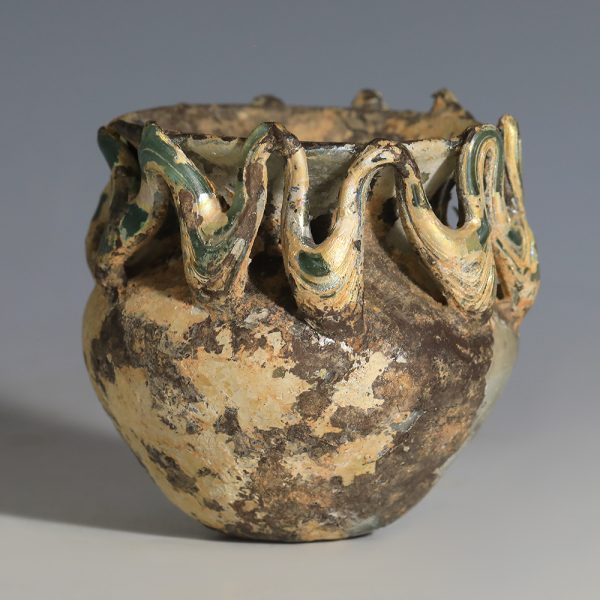 Roman Glass Jar with Trailing