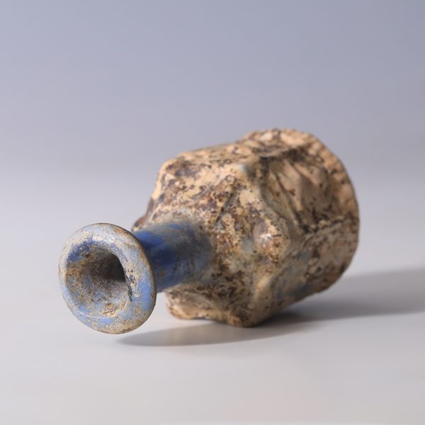 Roman Sidonian Blue Glass 'Bird Series' Flask