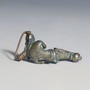 Ancient Roman Silver Anchor Kräftig Profilierte Type Brooch