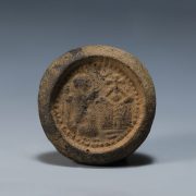 Byzantine Terracotta Pilgrim's Token with Angel at the Holy Sepulchre