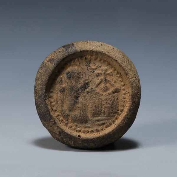 Byzantine Terracotta Pilgrim's Token with Angel at the Holy Sepulchre