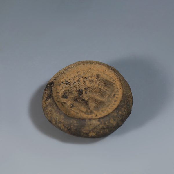 Byzantine Terracotta Pilgrim's Token with Angel at the Holy Sepulchre