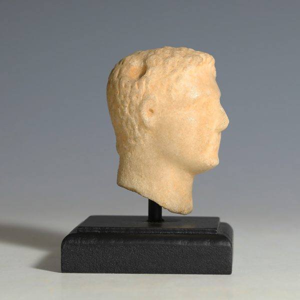 Hellenistic Marble Male Head of a Ruler
