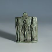 Extremely Large Egyptian Faience Osirian Triad Amulet