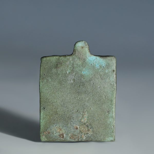 Extremely Large Egyptian Faience Osirian Triad Amulet