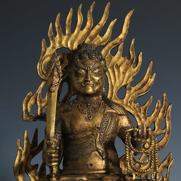 Sino-Tibetan Gilt Bronze Bodhisattva Manjushri