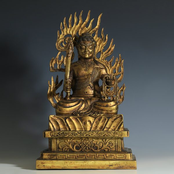 Sino-Tibetan Gilt Bronze Bodhisattva Manjushri