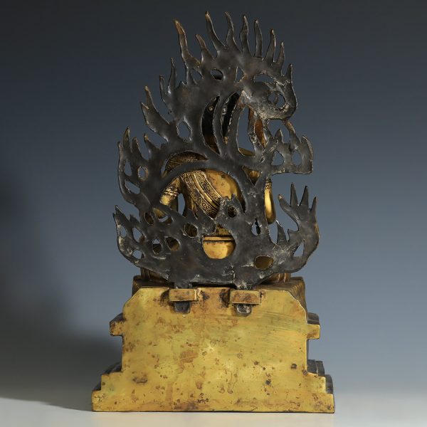 Sino-Tibetan Gilt Bronze Bodhisattva Manjushri