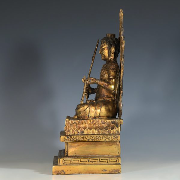 Sino-Tibetan Gilt Bronze Bodhisattva Manjushri