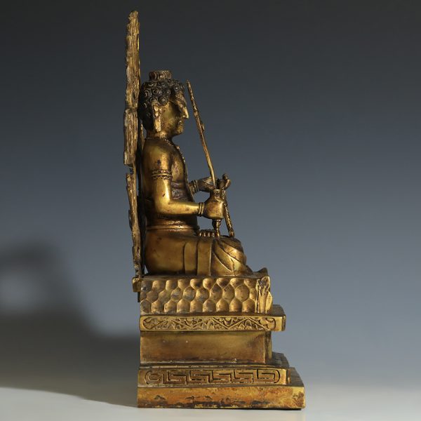 Sino-Tibetan Gilt Bronze Bodhisattva Manjushri