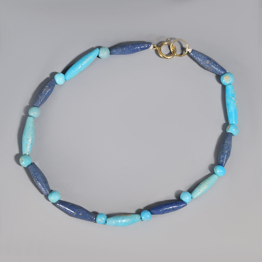 Egyptian Amarna Turquoise Faience Bead Bracelet Egyptian Amarna Turquoise Faience Bead Bracelet