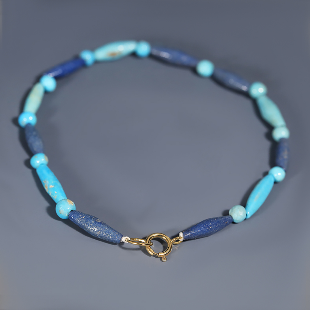 Egyptian Amarna Turquoise Faience Bead Bracelet Egyptian Amarna Turquoise Faience Bead Bracelet
