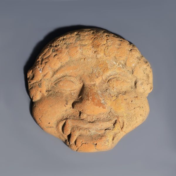 Greek Terracotta Gorgon Head Appliqué
