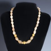 Necklace With White Agate Beads