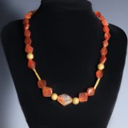 Western Asiatic Gold and Carnelian Bead Necklace