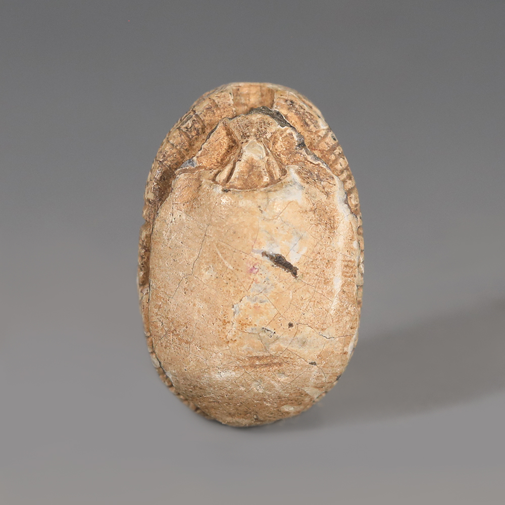 Egyptian Steatite Scarab with Figure of Hapy Egyptian Steatite Scarab with Figure of Hapy