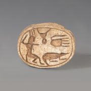 Egyptian Steatite Scarab with Figure of Bes