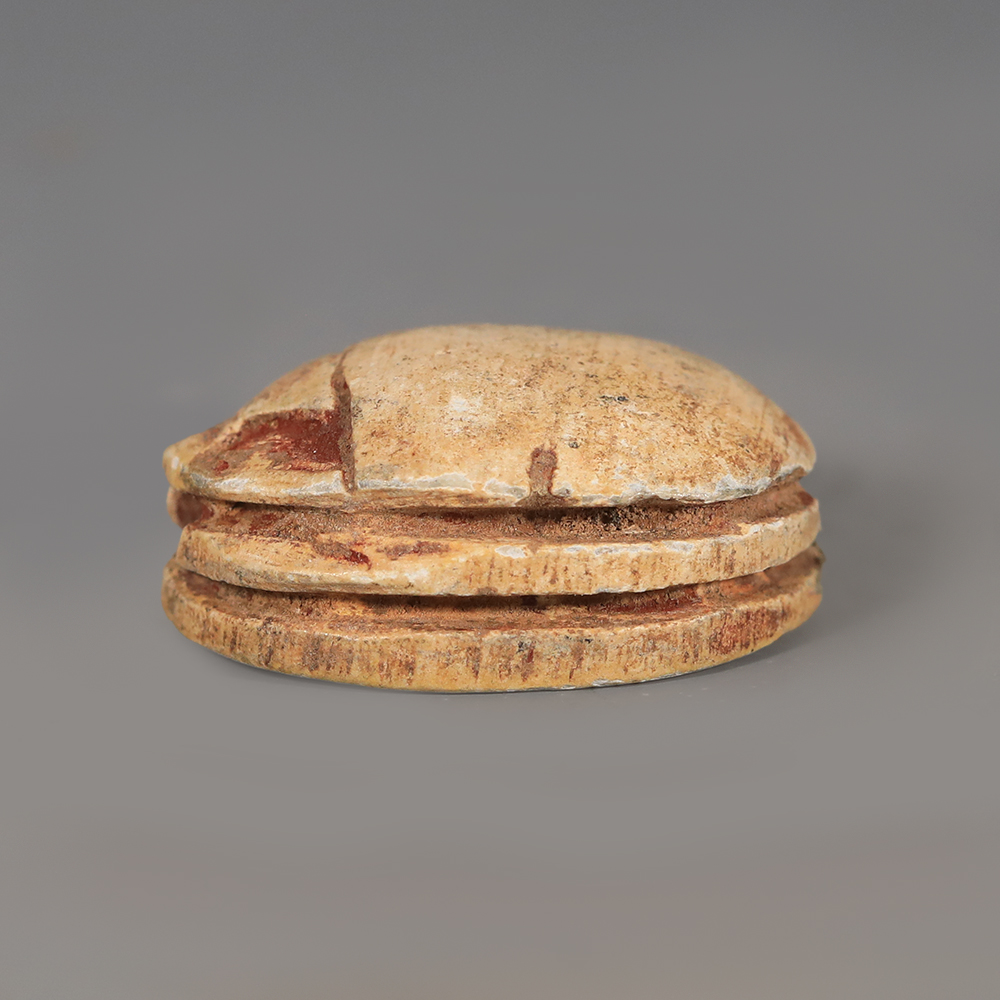 Egyptian Steatite Scarab with Seated Figure Egyptian Steatite Scarab with Seated Figure