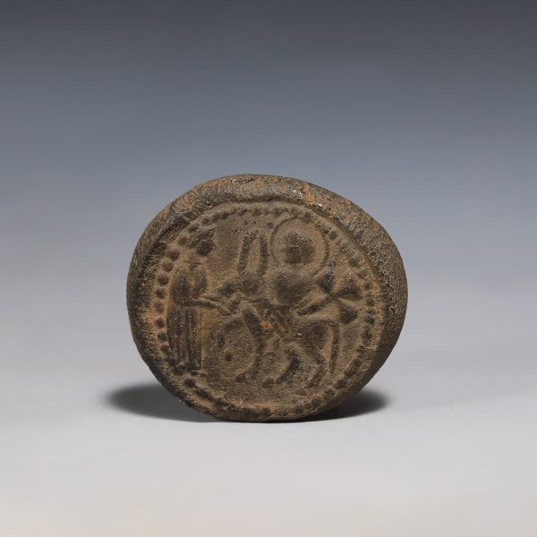 Byzantine Terracotta Pilgrim's Token Depicting Entry into Jerusalem